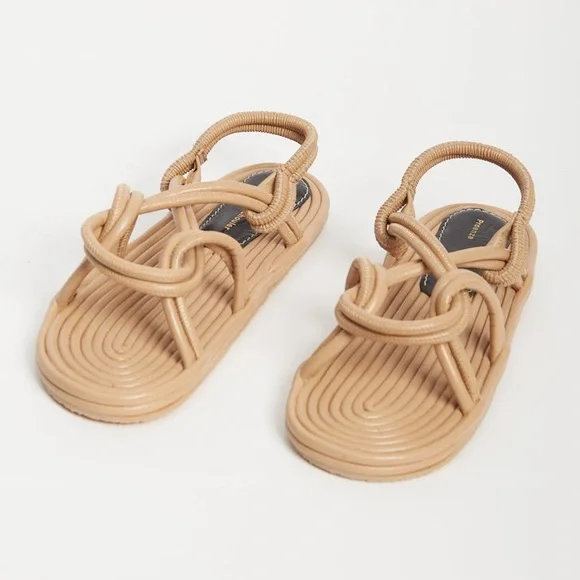 New $595 Proenza Schouler Cable Sandals Khaki Size 39 EU / 9 US New In Box - Picture 2 of 11